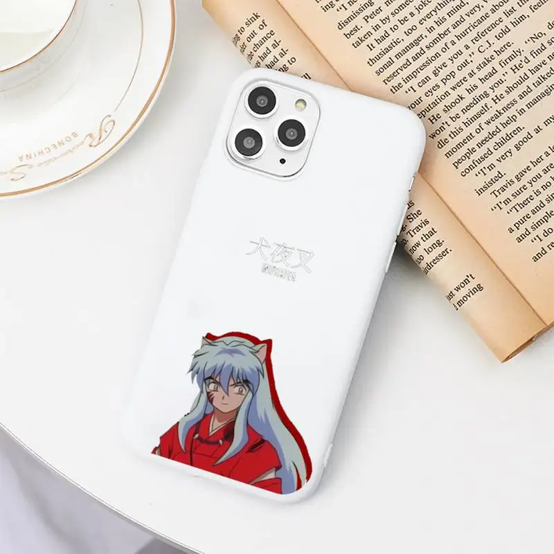 

Japan Anime Inuyasha Sesshoumaru Phone Case Candy Color White for iPhone 11 pro XS MAX 8 7 6 6S Plus X 5S SE 2020 XR