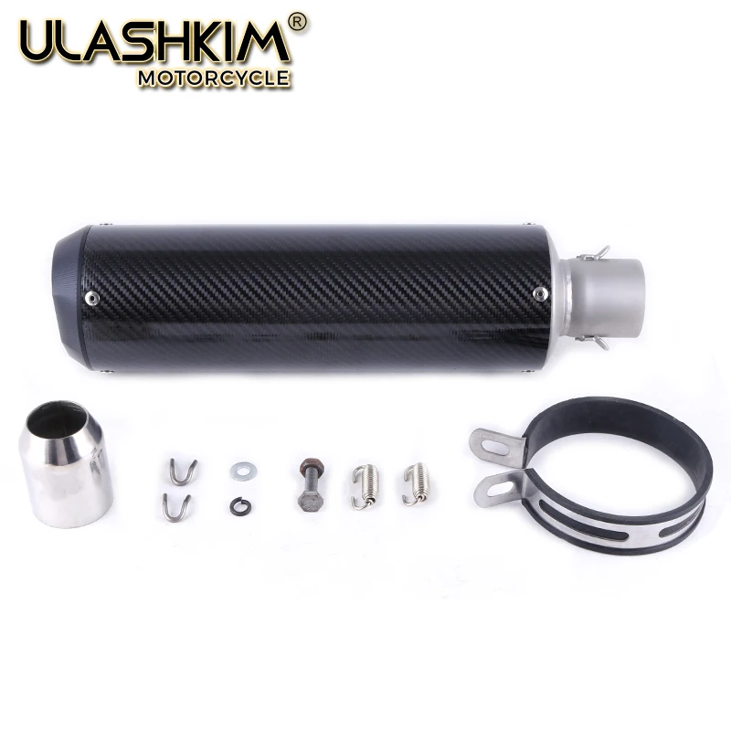 

Universal Motorcycle Carbon Fiber Exhaust muffler Escape Slip On Pipe Fit for Most Motorbike Z800 Z750 ZX10R ZX6R CBR GSXR 600