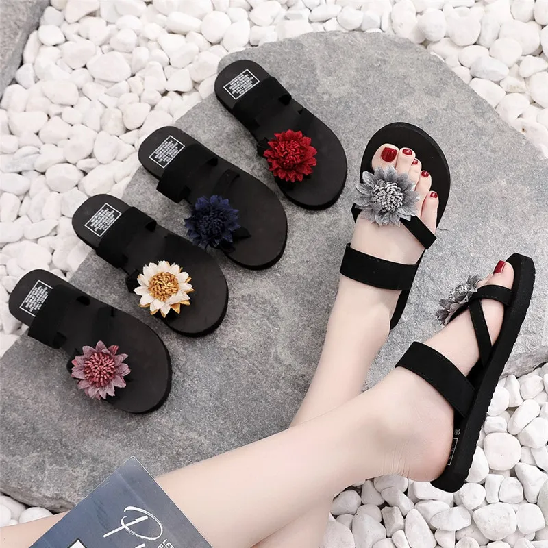 2020 г. Новые Тапочки Летние вьетнамки с цветами пляжные дышащие сандалии обувь на