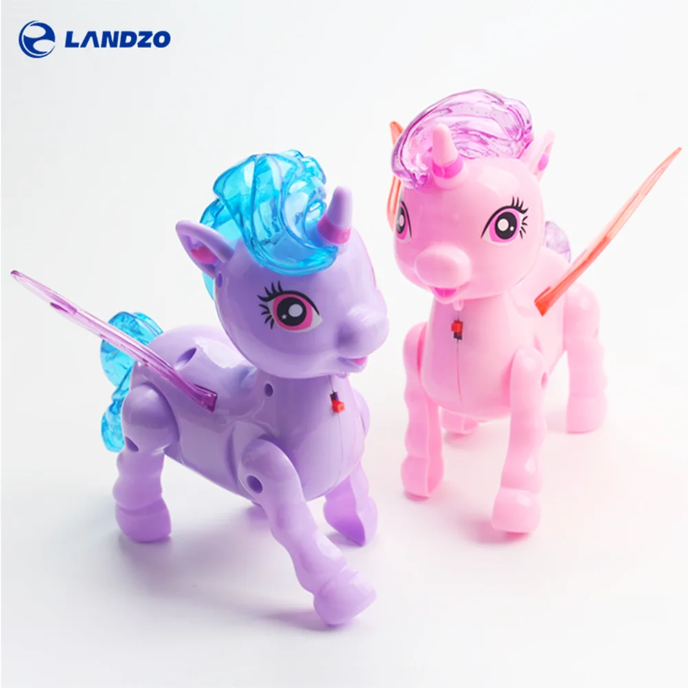 Забавный робот единорог детские игрушки светодиодный светильник световой