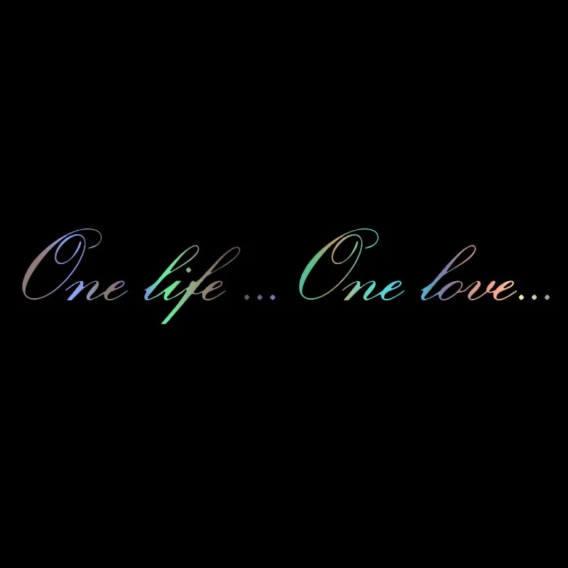 

CS30928# Die-Cut Vinyl Decal One Life One Love Car Sticker Waterproof Auto Decors on Car Body Bumper Rear Window