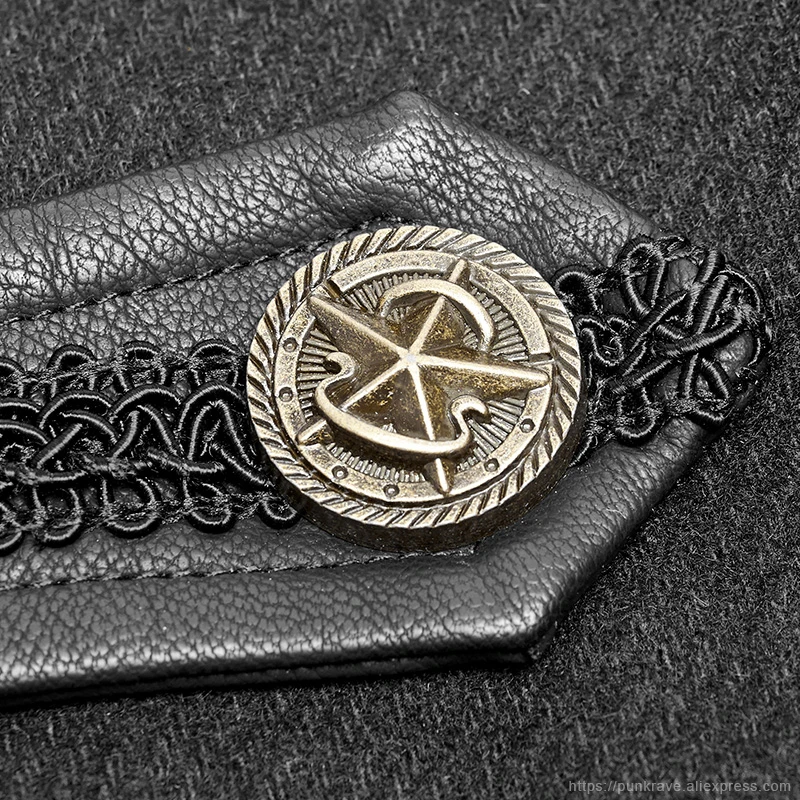 

PUNK RAVE Men Uniform Velveteen Vests Men Punk Rock Palace Performance Costumes Party Vest Men Tops Harajuku Waistcoat