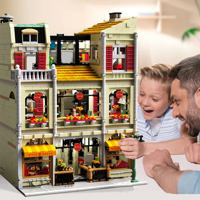 

Ideas Street View Little Venice Moc Modular Brick Building Blocks Pizza shop House Model Kids Toys Garden Center Dom Modulowy