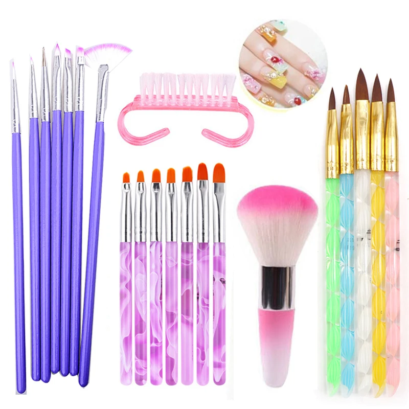 

Professional Nail Art Brush Painting Drawing Pencil Crystal Nail Art Decoration Picker Dotting Pen Nail Design Manicure Tool