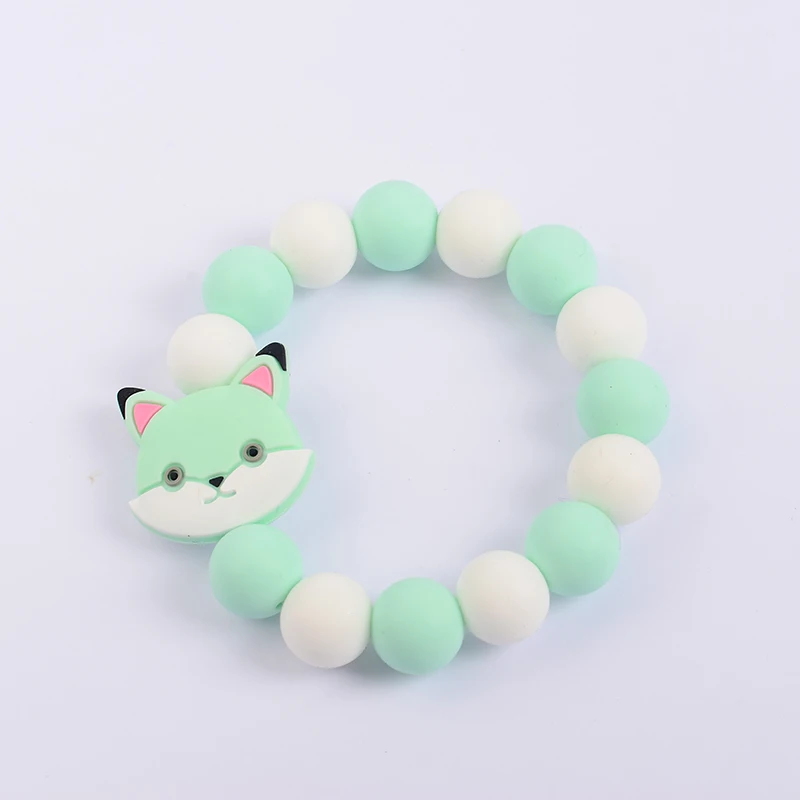 Bbay-mordedor de silicona para dentici&oacute;n, sonajeros de madera, pulseras de mordedor para beb&eacute;, juguetes de lactancia, regalo para beb&eacute;, pulseras de lactancia, novedad de 2020-4