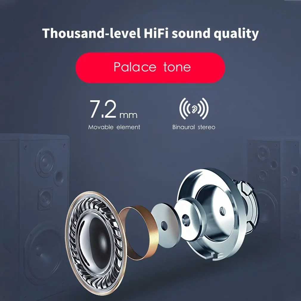 GT1 беспроводная гарнитура 5,0 наушники-вкладыши стерео Bluetooth наушники с сенсорным управлением Беспроводные наушники с шумоизоляцией игровая гарнитура