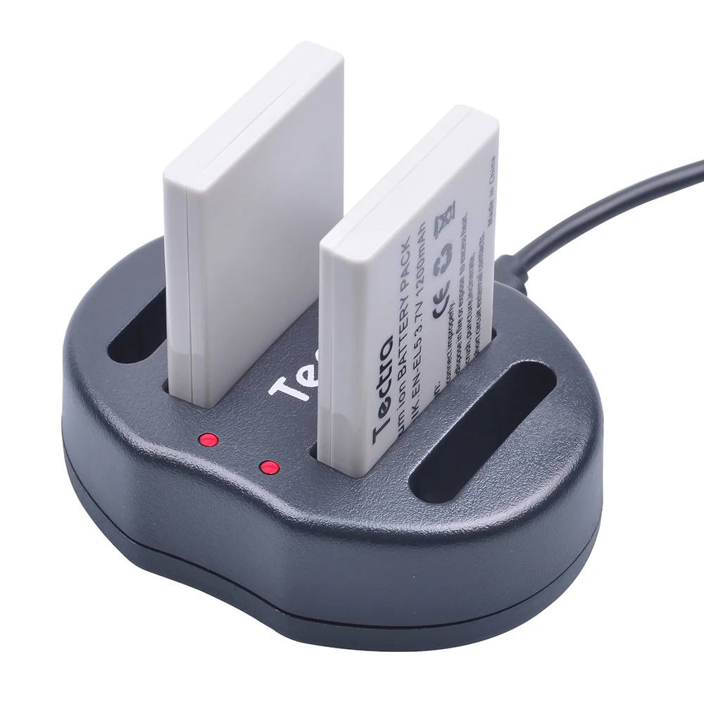 Тектра ENEL5 EN EL5 EN-EL5 Батарея для камеры + Двойной зарядное устройство для Nikon Coolpix P530 P520 P510 P100 P500 P5000 P5100 P6000 3700 4200 on.