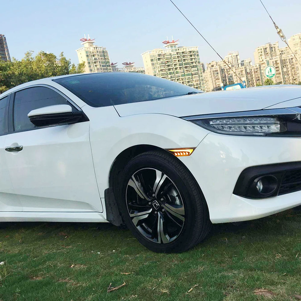 Для Honda Civic 2016 2020 Светодиодный Боковой габаритный фонарь Поворотная сигнальная