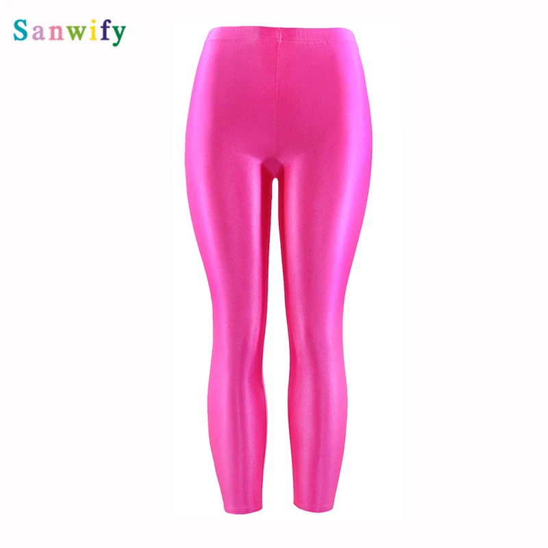 

Цвет s размера плюс Цвет женские Леггинсы эластичные леггинсы-й спандекс Цвет блестящие глянцевые леггинсы брюки для девочек