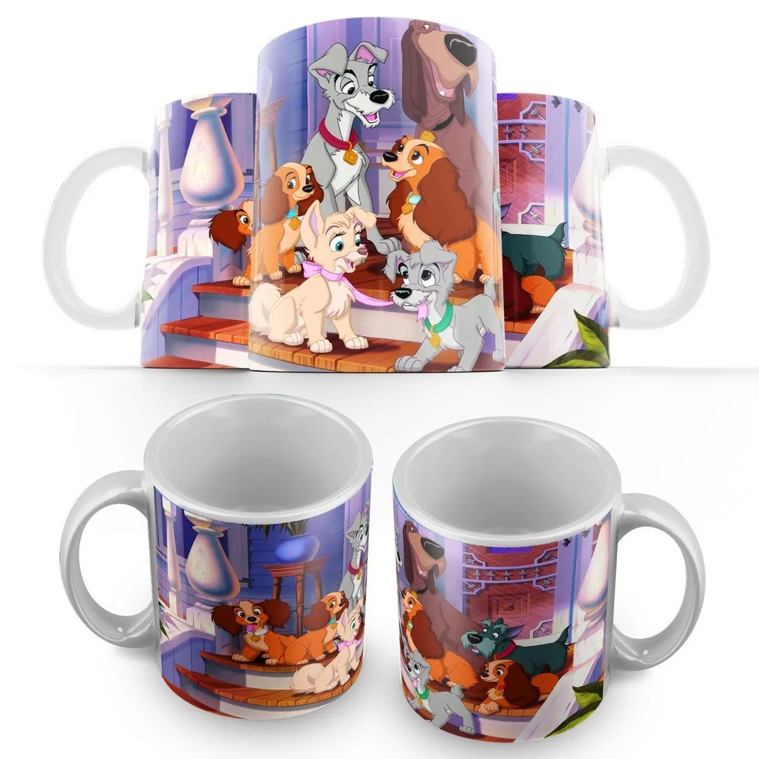 Кружка: леди и бродяга(дисней мультфильм собака любовь собаки щенки) -4 - купить по