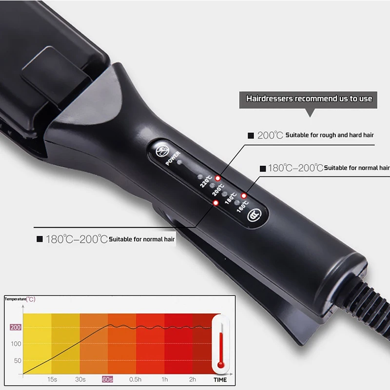 

Professional Hair Crimper Curling Iron Wand Ceramic Corrugated Wave Corn Irons Wave Curler Iron Electric Corrugation Plate Clip