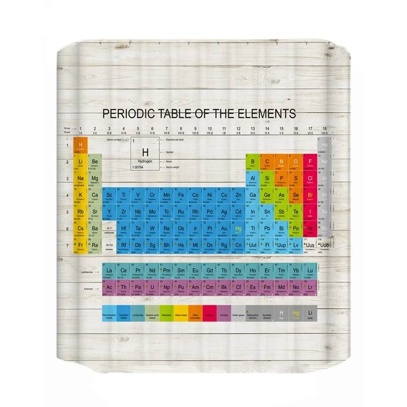 

5Pcs Fiber Absorbent Towel Cleaning Towel & 1 Set 180X180cm Periodic Table Of Chemical Elements Bathroom Shower Curtain
