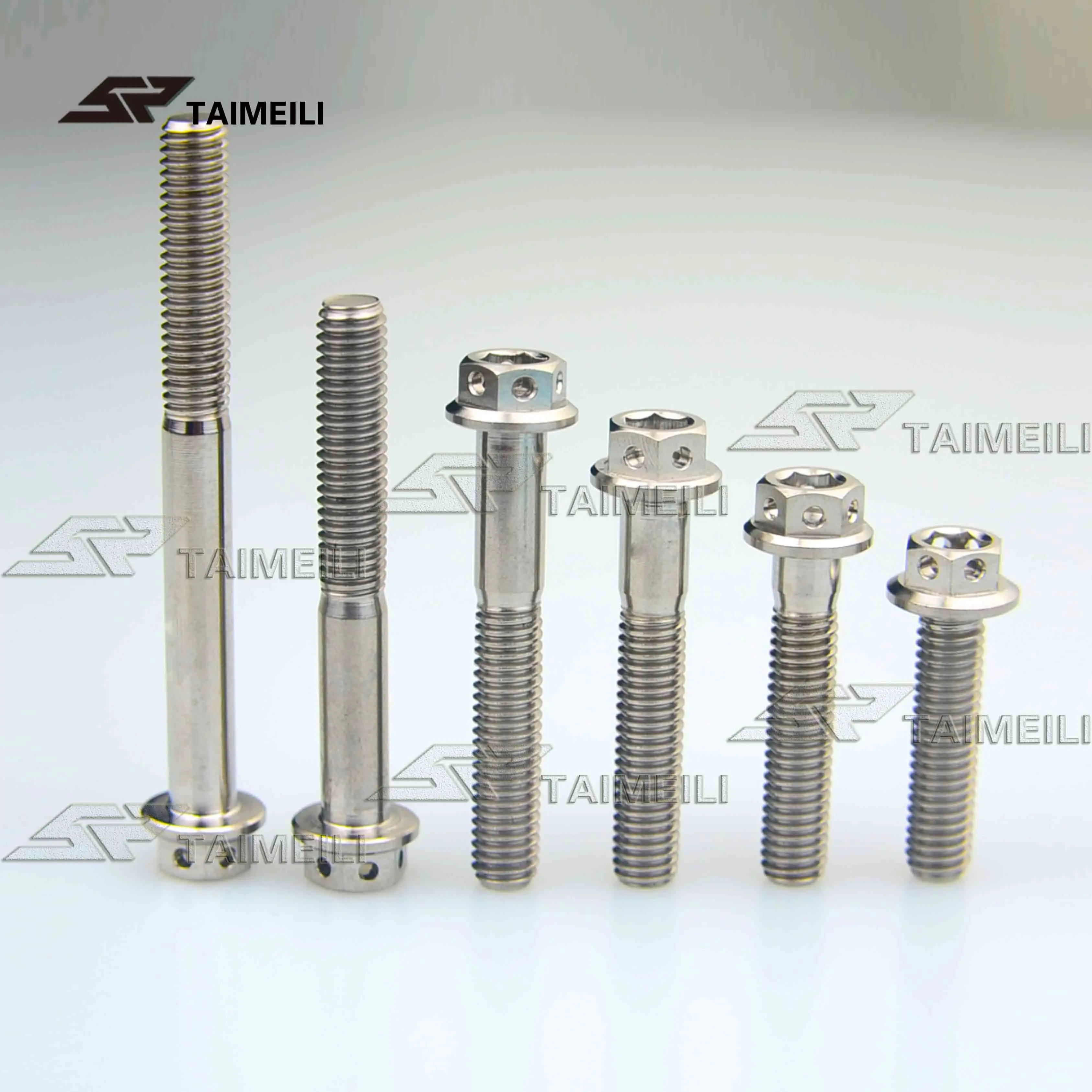 TAIMAILI titanium фланец из сплава винт внутренний и внешний шестигранный Серебряный M6x/10/15/20/25/30/35/45/50/60 мм мотоцикл Ремонт Винт