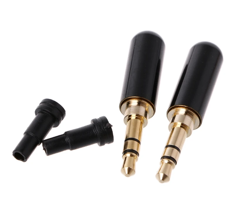 

(10 Pieces) 3 x 3.5mm DIY Headphone Repair Sockets with Cover, Audio Plug Gold Plated Headphone Adapter Repair Socket