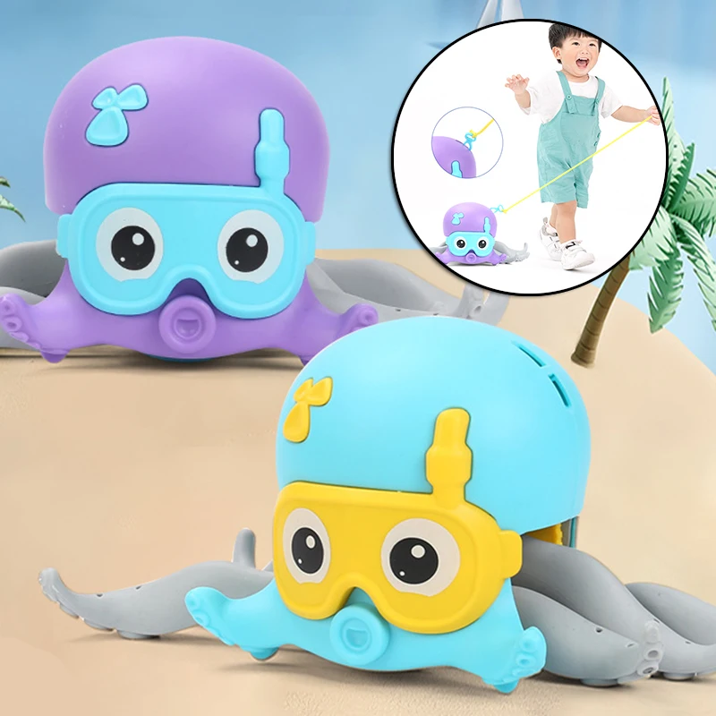 

Octopus Bath Toy Creatives Crawling Two Play Ways Walking Toy for Toddlers Swimming Pool Bathroom ALS88