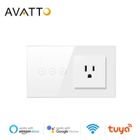 avatto tuya wifi light switch 16a wall outlet us standard switchtuya smart life app works with alexa google home