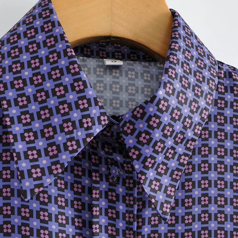 

MXTIN 2021Women Fashion Office Ladies Loose Blouses Vintage Lapel Collar Long Sleeve Irregular Female Shirts Blusas Casual Tops