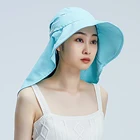 Женская панама с широкими полями и застежкой на шею, с защитой от солнца