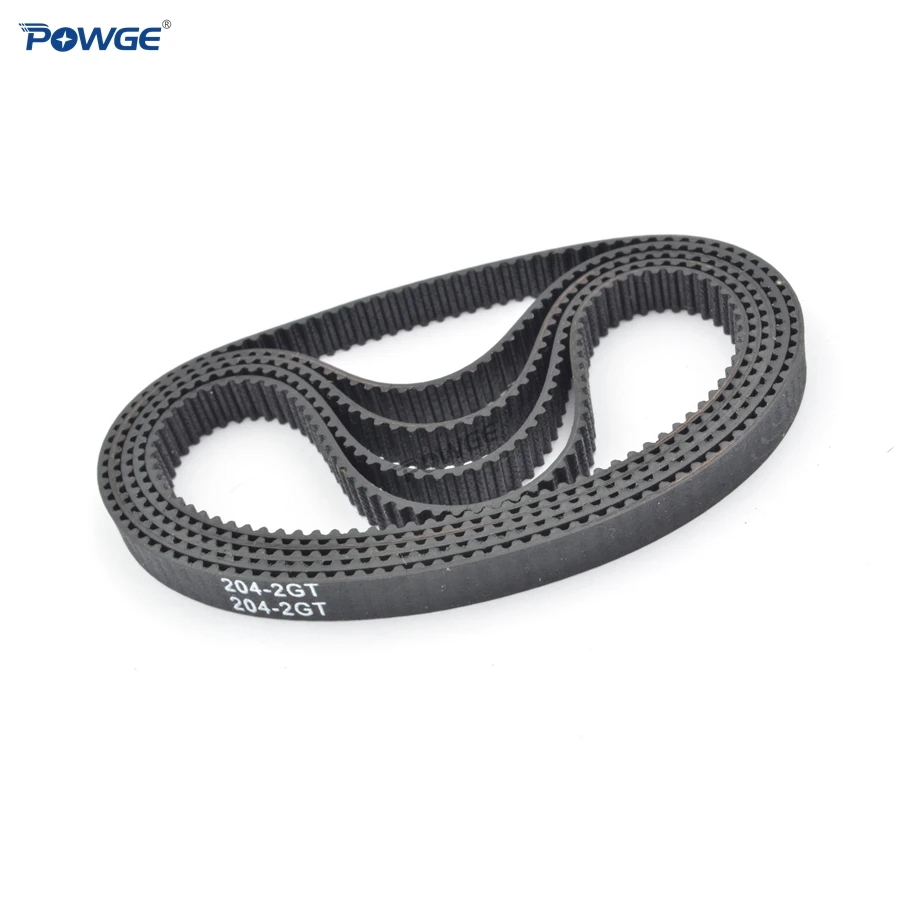 POWGE 2MGT 2 м 2GT синхронный ремень ГРМ длина шага 196/198/200/202/204 Ширина 3/6/9/15 мм зубы 98 99 100