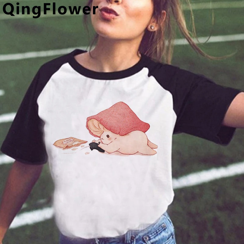 Mushroom t shirt clothes female plus size casual couple t-shirt kawaii aesthetic | Женская одежда