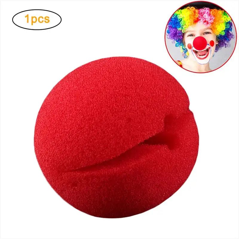 

1PC Red Ball Sponge Nose Soft Clown Nose Children Adult Funny Cosplay Props For Christmas Halloween Masquerade Costume Party