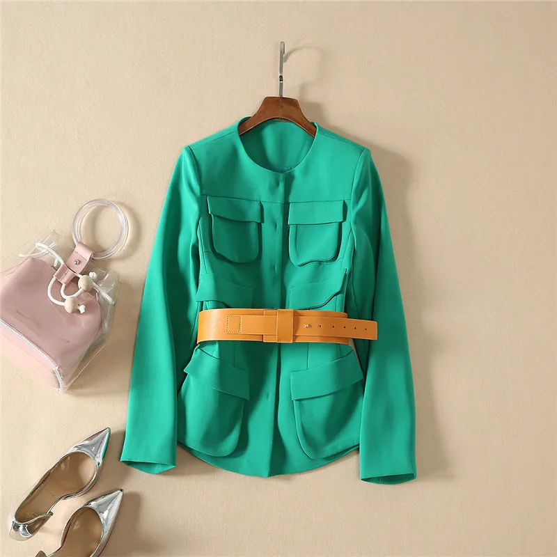 Европейские модные Подиумные куртка пальто для женщин 2019 новые элегантные