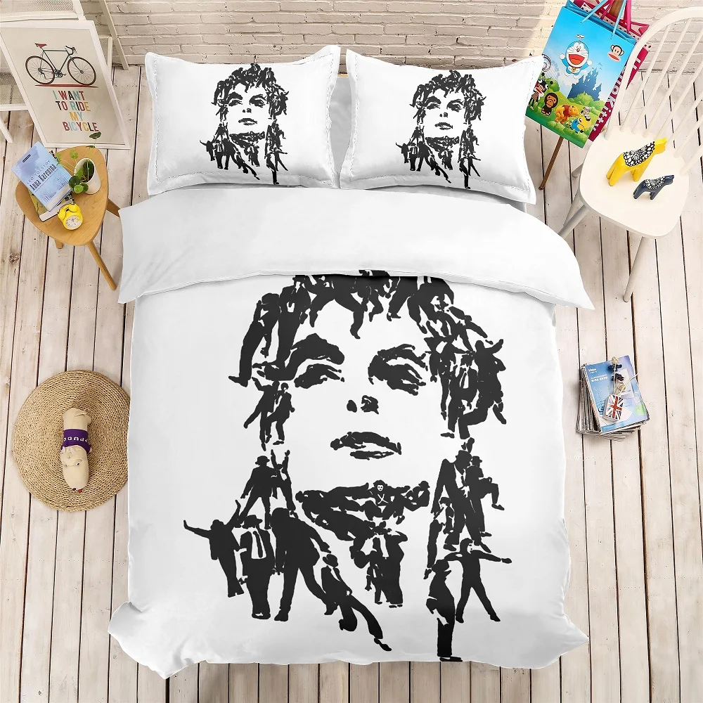 Комплект постельного белья Michael Jackson King Queen Size пододеяльник наволочки для танца
