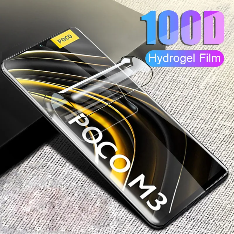 

Гидрогелевая защитная пленка 9D для Xiaomi POCO M3 X3 NFC F1 F2 Pro, пленка для экрана Mi 9, 10 Lite, A3, 9T, 10T Pro, полное покрытие