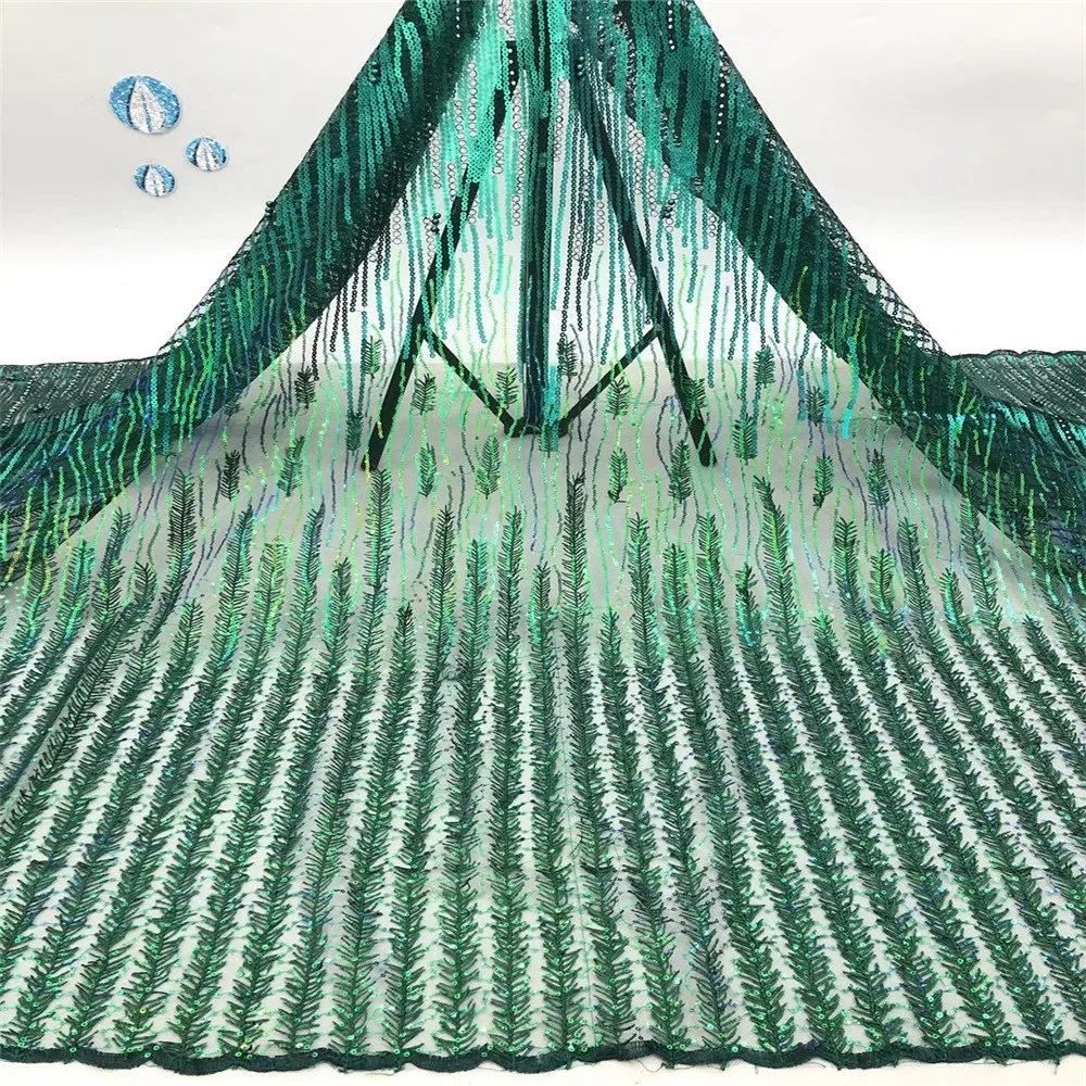 

Soso Sequin Lace Fabric Mesh Purple Color African Embroidery Sequence Nigerian French Party Latest High Quality Tulle Hot Sale