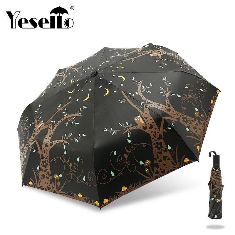 Женские складные зонты с совами детский зонтик от дождя и солнца лесные подарки