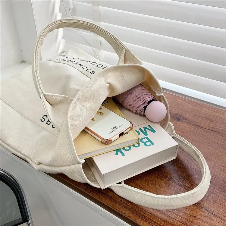 

Handbag Women's Handbag Letter Printing Shopping Tote Bag Fashion Art Fan Canvas Bag New Ladies Shoulder Bag