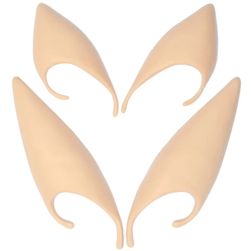 1 пара таинственный Ангел эльфийские уши фея косплей аксессуары Хэллоуин Рождественская вечеринка латексные мягкие острые наконечники накладные уши реквизит