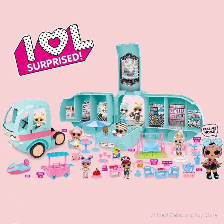 Оригинальные куклы LOL Surprise DIY 2 в 1 автобусная игрушка GLAMPER Lol кукла игровой домик