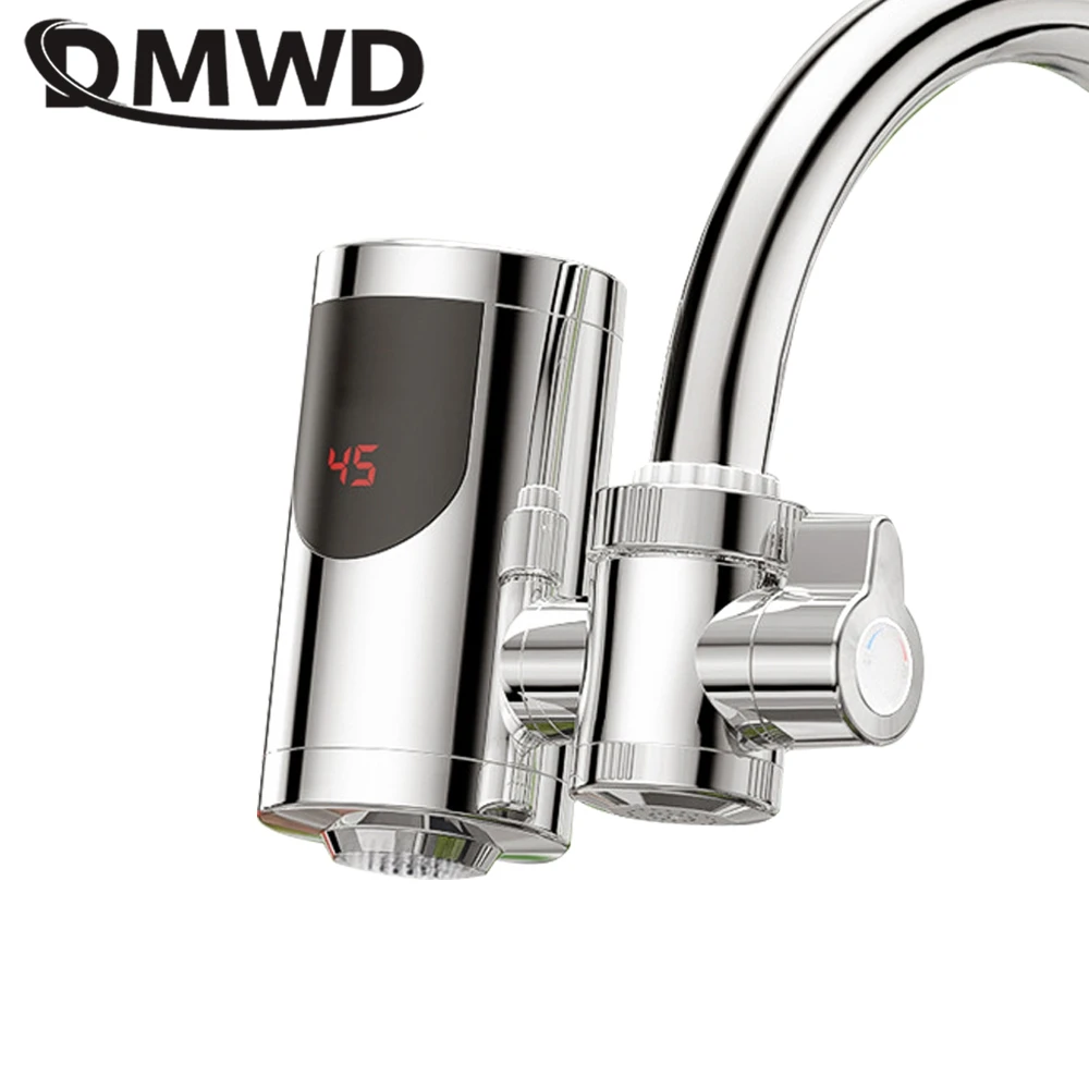 DMWD Household Electric Instant Heating Faucet  Water Heater Quickly Heating Hot Cold Dual-use LED display For Kitchen Bathroom