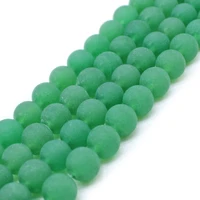 natural stone matte dull polish green aventurine round loose beads 15 strand 4 6 8 10 12 14mm pick size for jewelry making