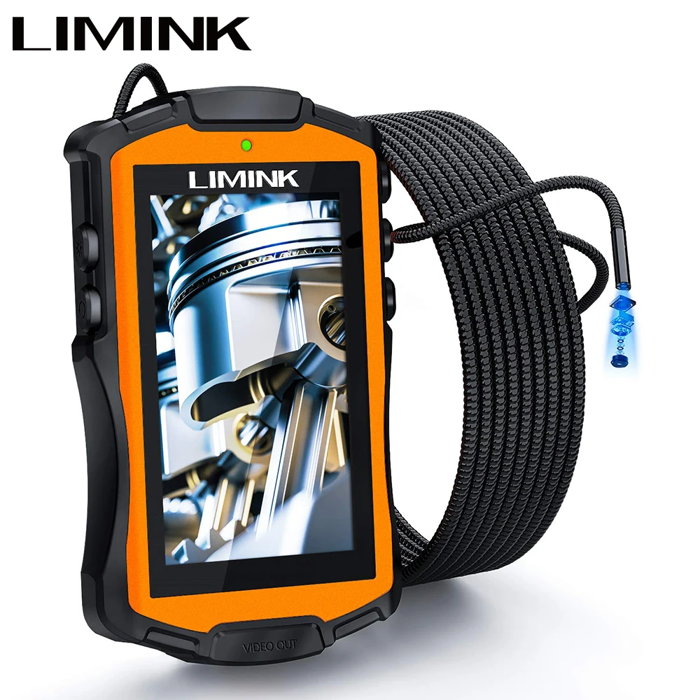 Промышленный эндоскоп LIMINK 5 3 мм Инспекционная камера с экраном 4 дюйма