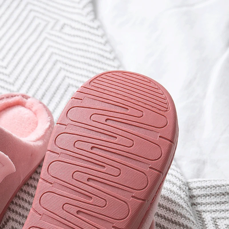 Женские тапочки милые мягкие домашние в форме поросенка зимние теплые меховые