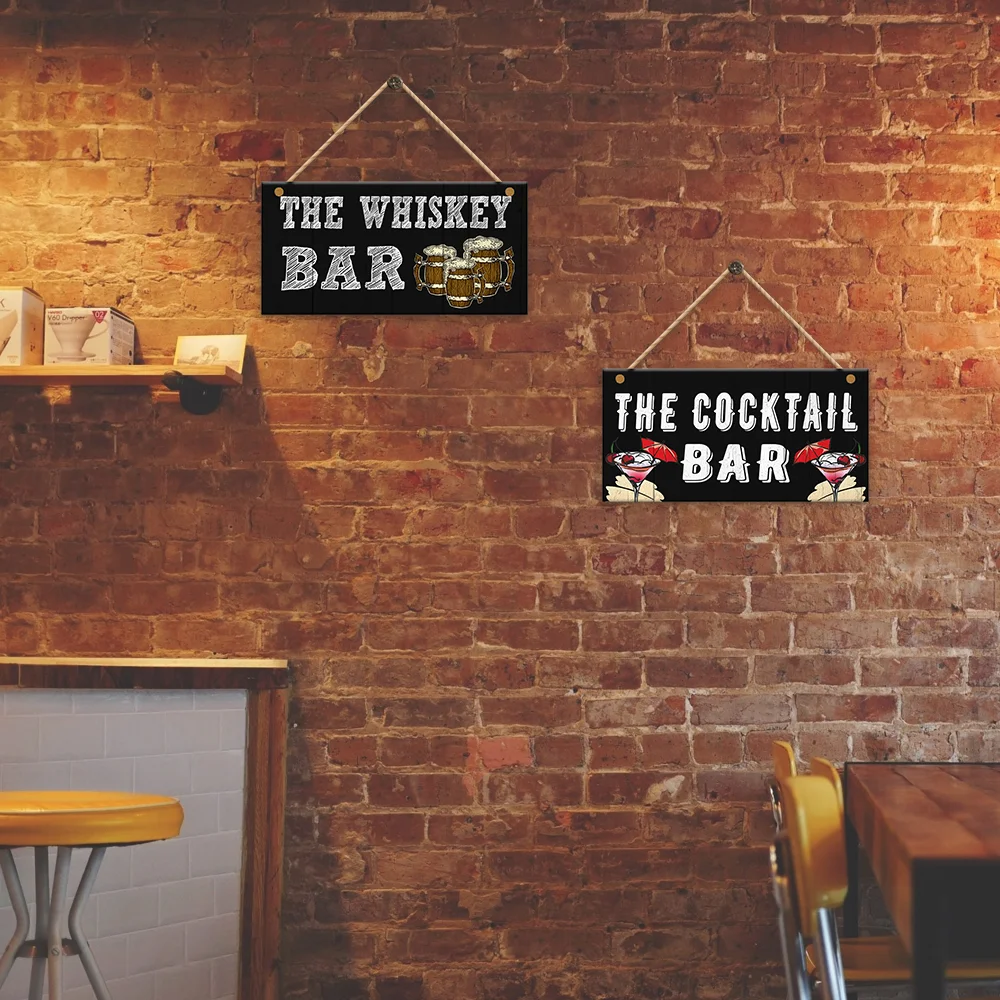 

Bar Wooden Sign Beach Beer Wood Wall Plaque Tiki Bar Decor for Bar House Door Pub Wall Decoration Plates