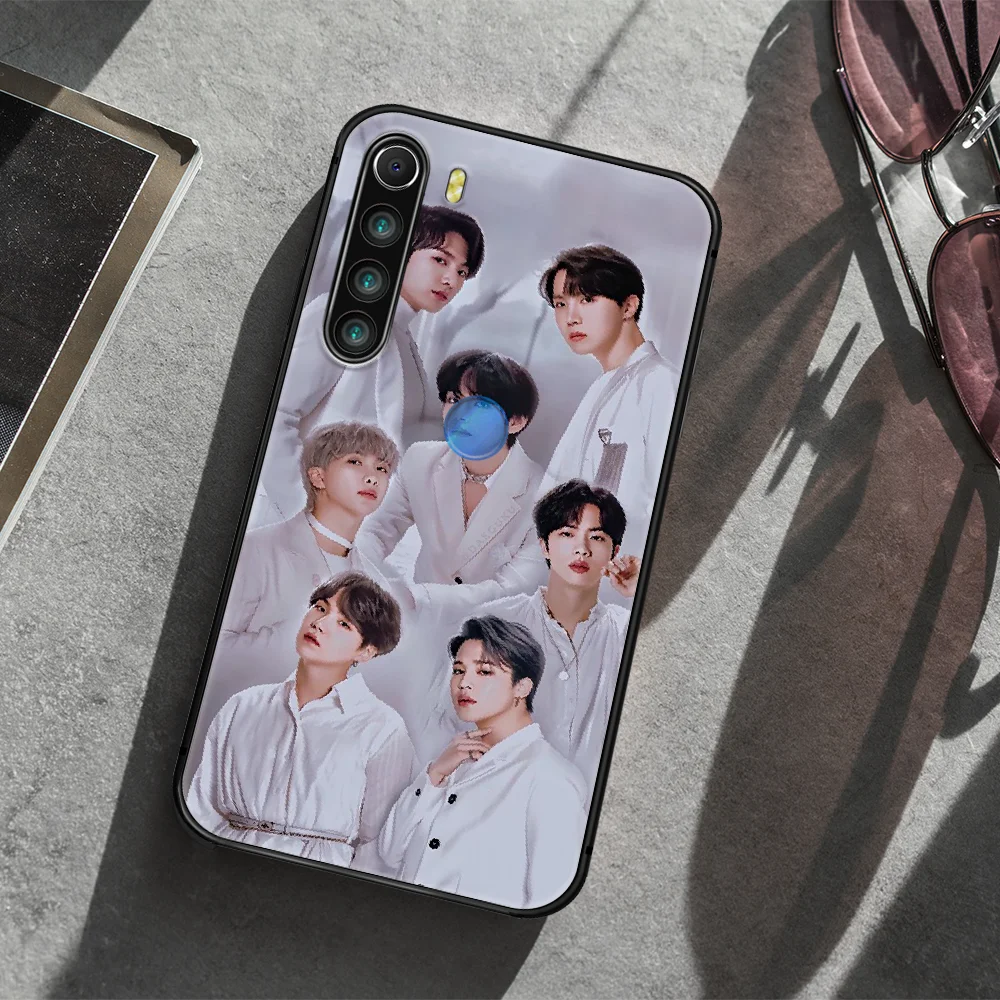 

Bangtan Boys KPOP Phone Case Cover Hull For XIAOMI Redmi 7 7a 8 8a 9 10X NOTE 6 7 7s 8 8t 9 9s Pro Max black Etui Pretty Funda