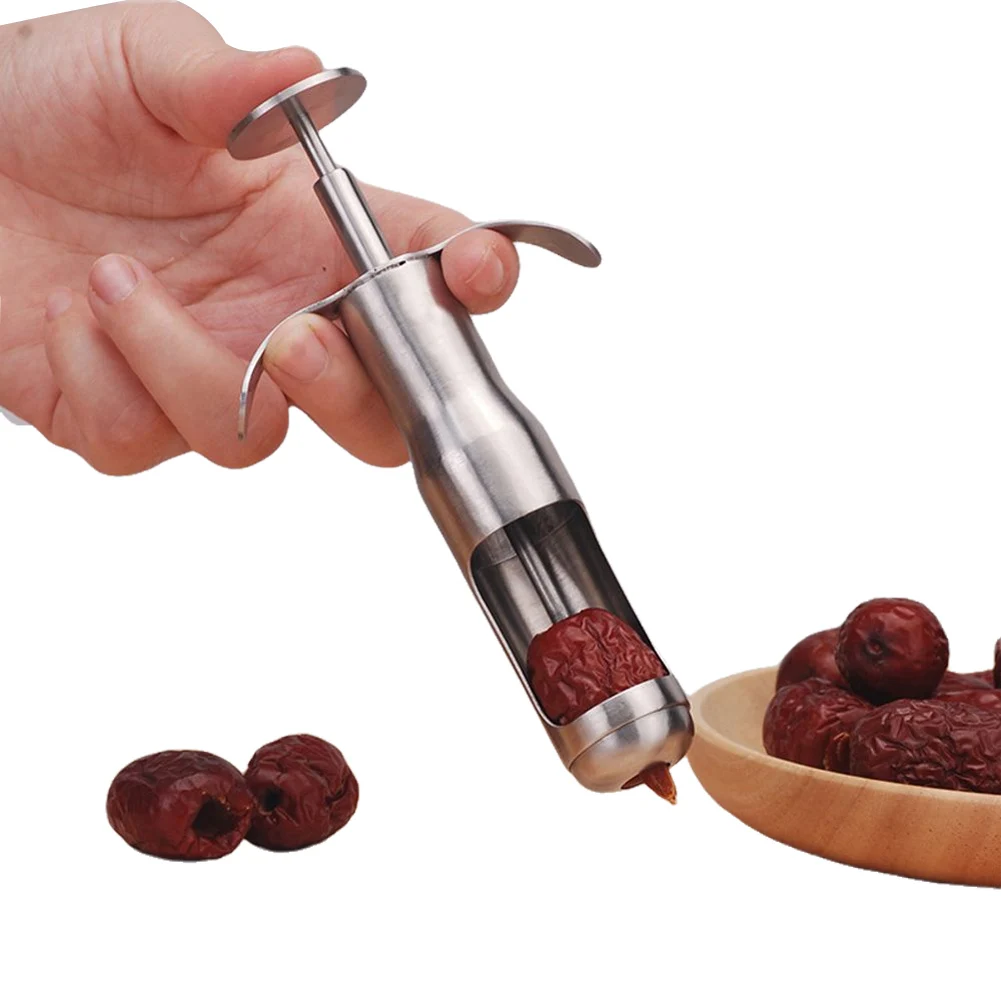 

AA Corer Remover Stainless Steel Red Dates Fixed Pressure Groove Spring Design Fruit Vegetable Drill