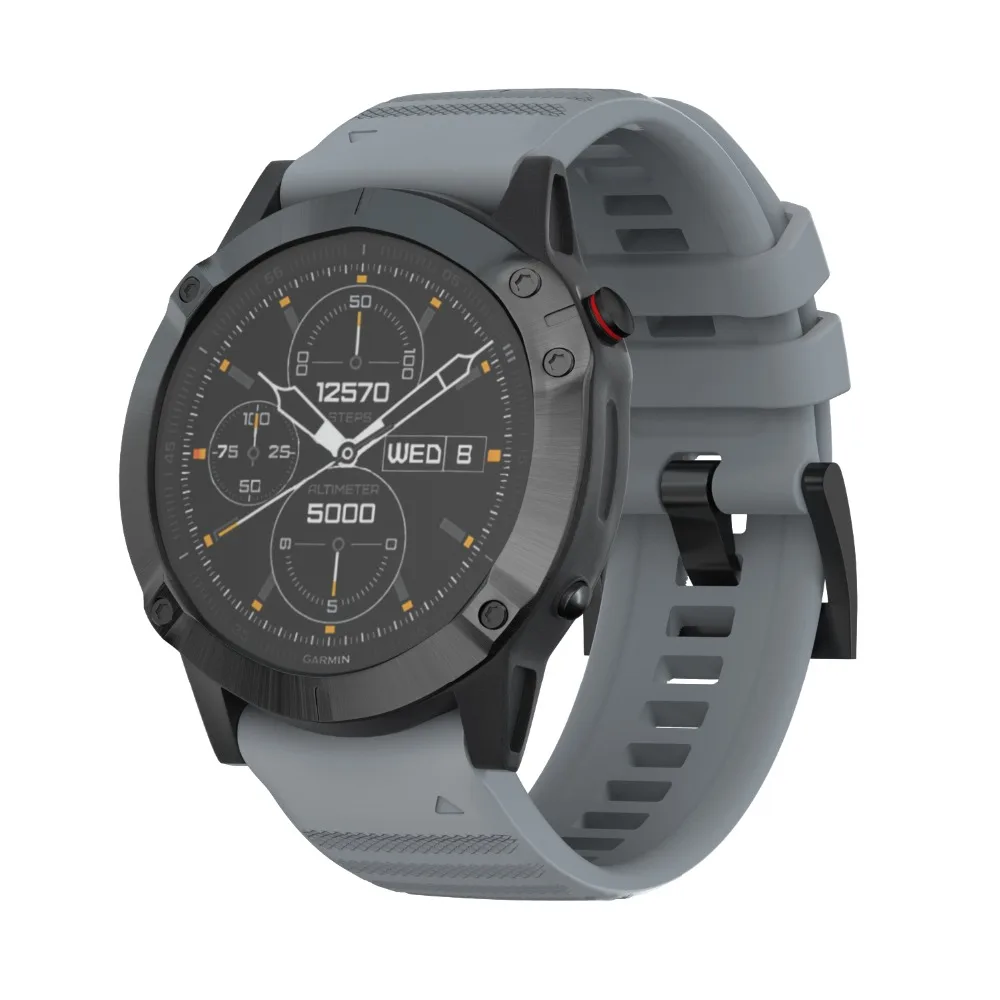 22 26 мм быстросъемный ремешок для часов Garmin Fenix 6X/Fenix 6/5X/5/Fenix 3 3 HR 945 935 Easyfit sport Силиконовый ремешок