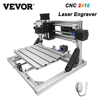 vevor 3 axis cnc 2418 router laser engraver kit 2020 aluminium profiles milling engraving machine cutter tools for pcbs pvc wood