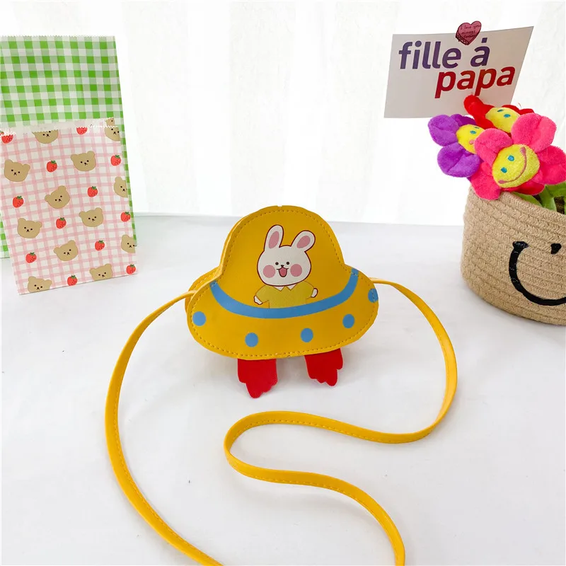 

PU Leather Baby Girls Mini Shoulder Crossbody Bags Cute Boys Small Wallet Purse Handbags Cartoon Bunny Children Messenger Bag