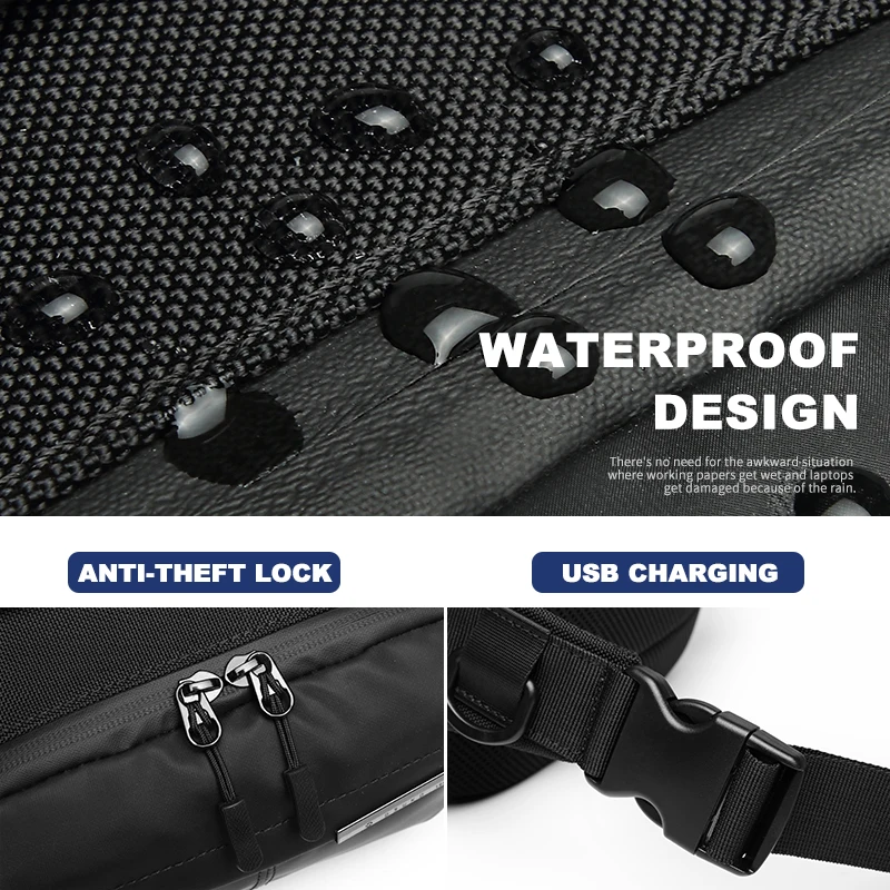 Сумка поясная Мужская водонепроницаемая для улицы спорта и путешествий | Багаж