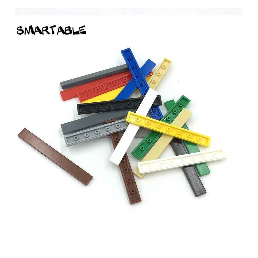 Smartable плитка 1x8 с пазом строительные блоки Запчасти креативные игрушки для детей Образование Совместимость крупных брендов 4162 90 шт./лот