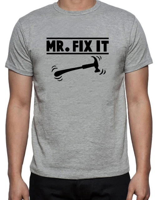 Mr Broke It and Mr Fix It, Семейные комплекты для папы и меня, футболки одежда для папы и ребенка футболка с короткими рукавами, 1 предмет