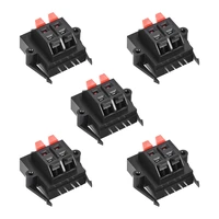 uxcell 5pcs 4 way speaker terminal clip push release audio cable terminal strip wp4 11