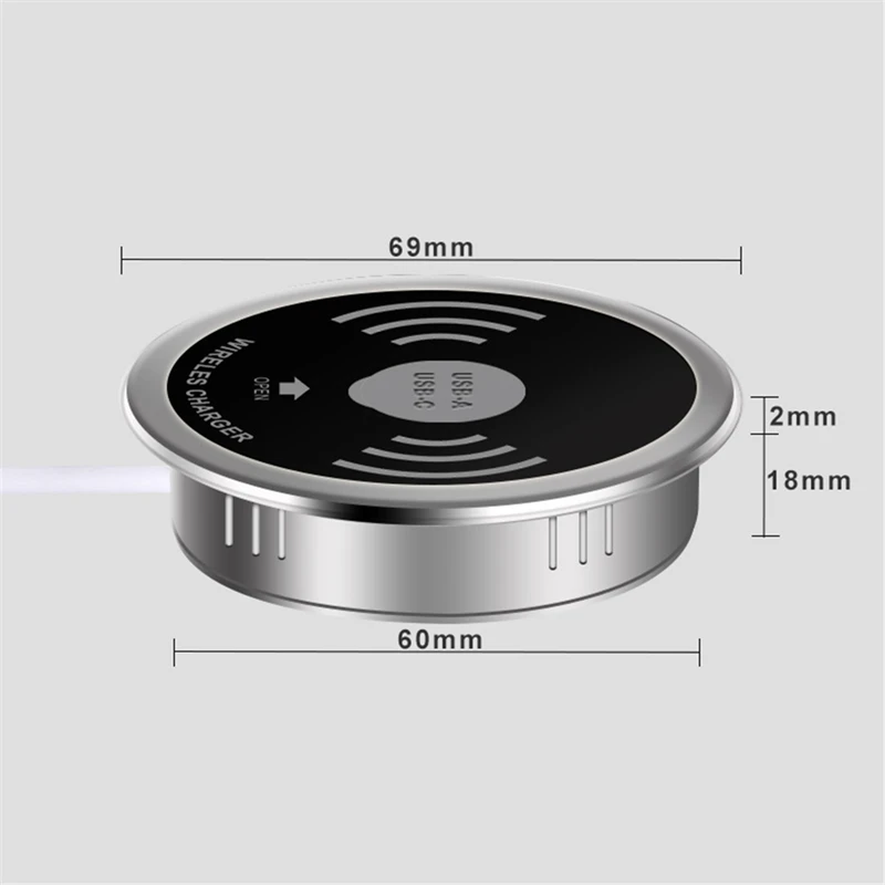 Настольный Беспроводной Зарядное устройство 15 Вт 10 7 5 USB A Тип C 15W быстрое зарядное