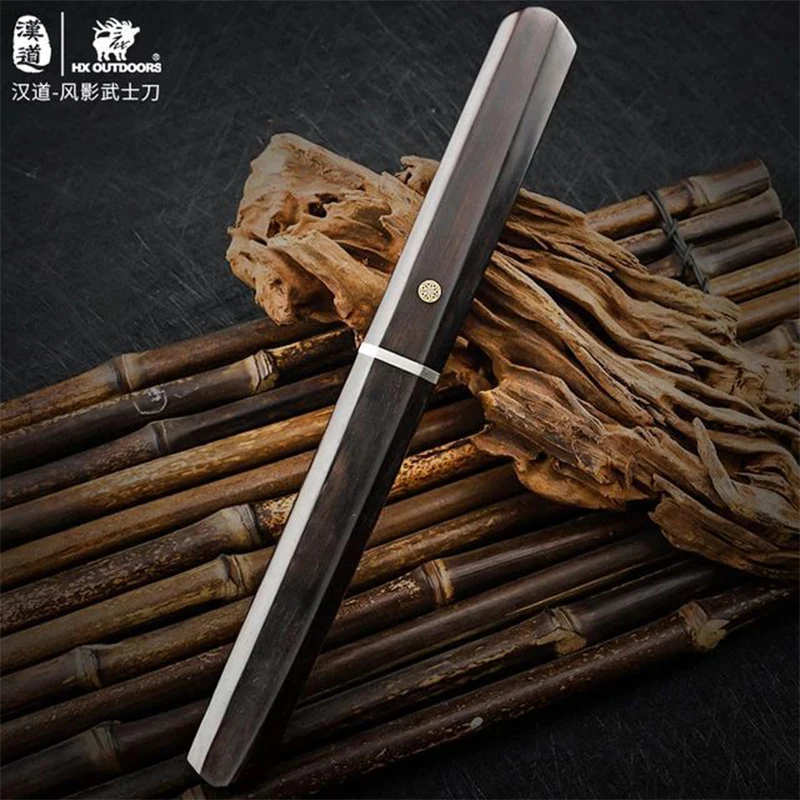 Нож для выживания Hando из дамасской стали с зернистой розой портативный карманный