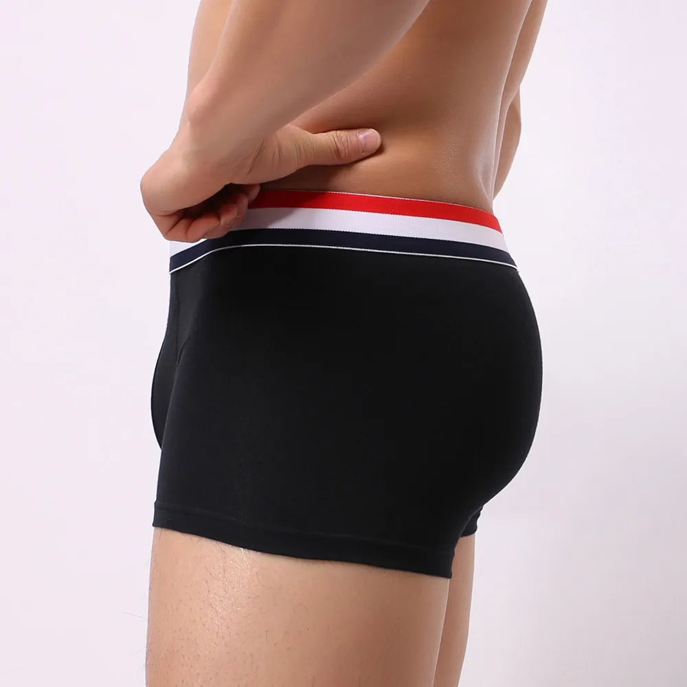 

Male Underpants Fashion Sexy Men's Boxer Solid Cotton Breathable Mens Elastic Underwear Men Boxers Shorts Male Underpants #YL5